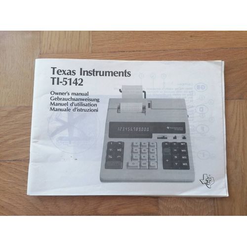 Manuel d'utilisation Texas instruments TI 5142