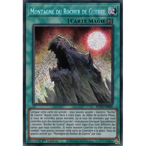 Yu Gi Oh ! Montagne Du Rocher De Guerre ( Blvo-Fr000 ) Secret Rare En Français