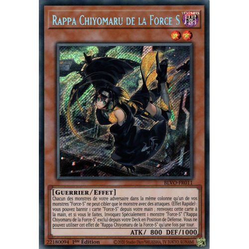 Yu Gi Oh ! Rappa Chiyomaru De La Force-S ( Blvo-Fr011 ) Secret Rare En Français