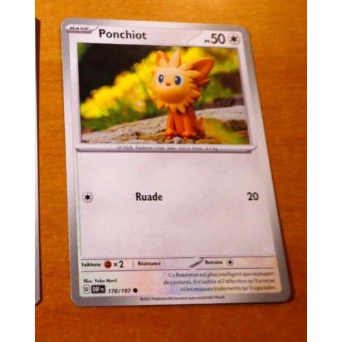 Pokémon Ponchiot 170 / 197 Ev3 Flammes Obsidiennes