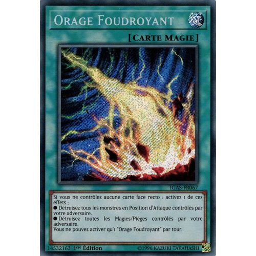 Yu Gi Oh ! Orage Foudroyant ( Igas-Fr067 ) Secret Rare En Français