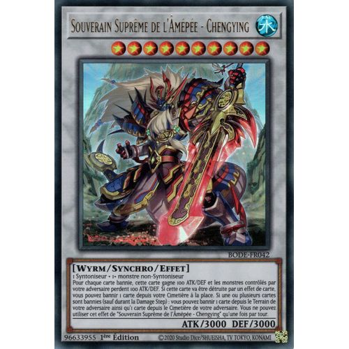Yu Gi Oh ! Souverain Suprême De L'âmépée - Chengying ( Bode-Fr042 ) Ultra Rare En Français