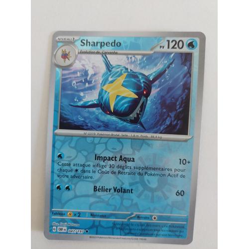 Carte Pokémon Sharpedo 047/197 Reverse Flammes Obsidiennes