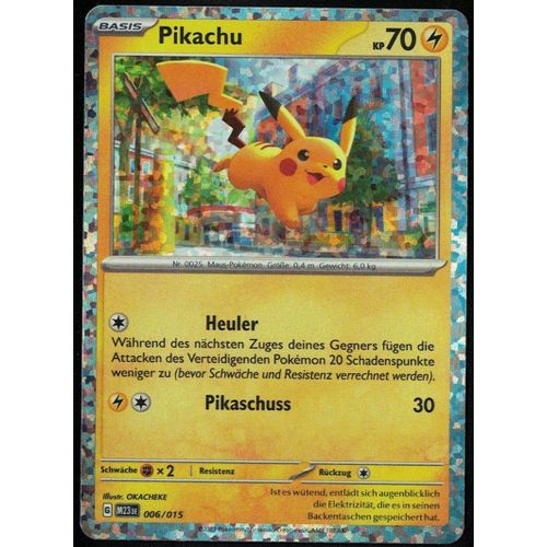 Carte Pokémon Nintendo 2023 Pikachu Basis Carte 006/015 Allemagne