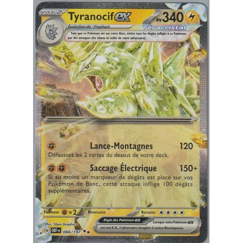 Carte Pokémon - Tyranocif Ex - 066/197 - Ultra-Rare - Ev3 Flammes Obsidiennes