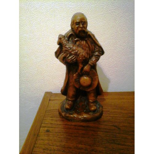 Statuette en résine représentant un Berger - h. 21 cm
