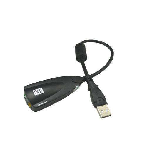 Carte Son USB Externe 7.1 Adaptateur 5HV2 Casque Audio 3D Microphone 3,5 Mm pour Ordinateur Portable PC de Bureau