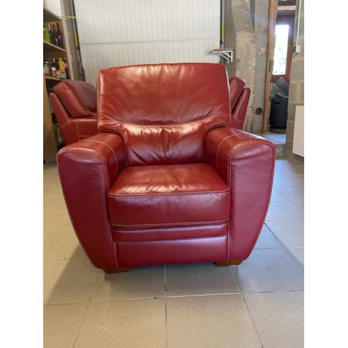 Fauteuil Cuir De Vachette Rouge Hermès 