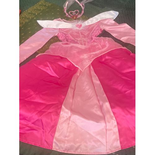 Déguisement Enfant 9/11 Ans Boutique Disney Store Belle Au Bois Formant Version Rose Diadème Et Robe 