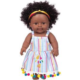 Ensemble de vêtements de poupée noire pour bébé fille, avec bandeau, jouets  de poupées africaines réalistes lavables, meilleur cadeau pour enfants  filles