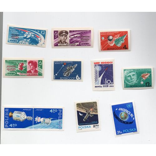 Russie- Lot De 7 Timbres Neufs Et Pologne- Lot De 3 Timbres Neufs- Espace