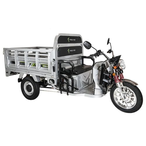 Freejoyer Fw5 Tricycle Cargo Électrique, Moteur 3000 W, Batterie 72 V 58 Ah, Vitesse Maximale 45 Km/H, Autonomie 86 Km, Frein À Disque Avant Et Frein À Tambour Arrière - Argent