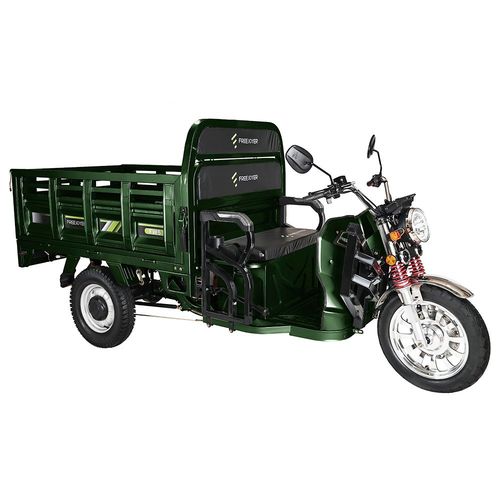 Freejoyer Fw5 Tricycle Cargo Électrique, Moteur 3000 W, Batterie 72 V 58 Ah, Vitesse Maximale 45 Km/H, Autonomie 86 Km, Frein À Disque Avant Et Frein À Tambour Arrière - Vert