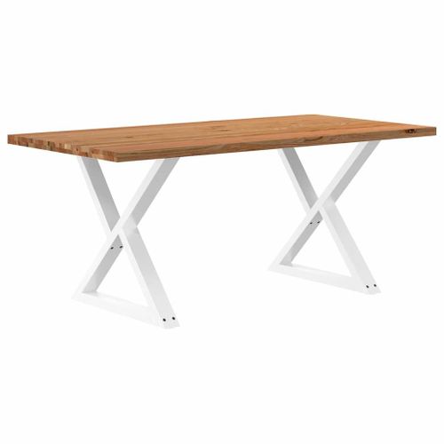 Vidaxl Table À Manger Marron Clair Bois De Chêne Massif Rectangulaire
