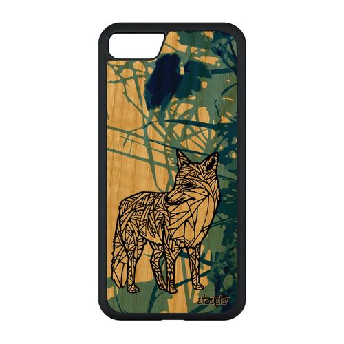 Coque Antichoc Iphone Se 2022 Bois Silicone Renard Motif Smartphone 64 Go Animal Malin Dessin Bleu Case Ethnique Roux Azteque