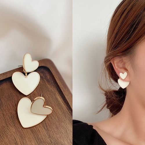 Boucles D'oreilles Pendantes Noires En Or Coréen Pour Femmes, Double Carré, Marque De Luxe, Boucle D'oreille En Cristal, Accessoires De Mariage