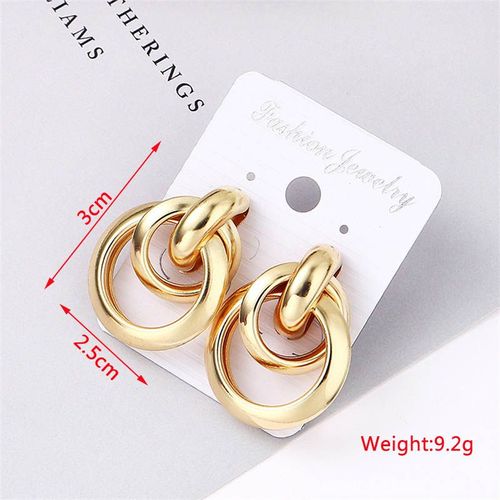 Boucles D'oreilles Pendantes En Métal De Personnalité Pour Femmes, Boucles D'oreilles Papillon Creuses Géométriques, Pendentifs Irréguliers Exagérés, Document En Or, Nouveau