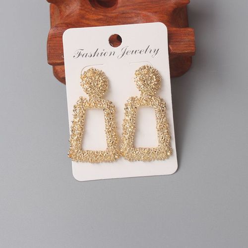 Boucles D'oreilles Pendantes En Métal De Personnalité Pour Femmes, Boucles D'oreilles Papillon Creuses Géométriques, Pendentifs Irréguliers Exagérés, Document En Or, Nouveau