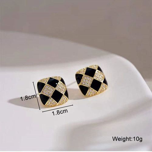 Boucles D'oreilles Pendantes Carrées Pour Femmes, En Métal Doré, Forme Géométrique Creuse, En Cristal, Nouvelle Collection 2023
