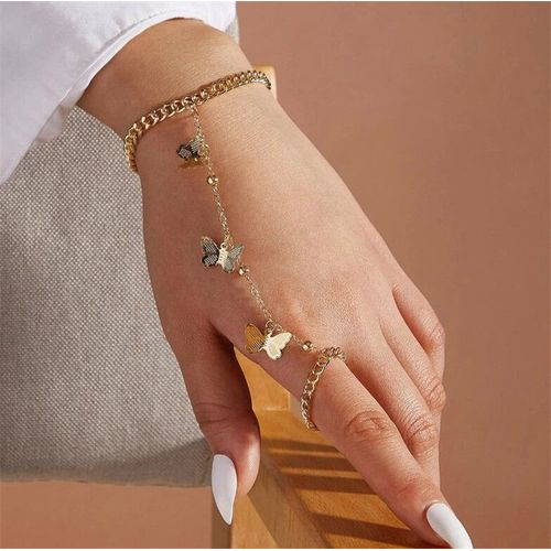 Bracelet Bohème Papillon Doré Jowrist Pour Femme Et Homme, Ensemble De Matiques À Breloques, Bijoux Fantaisie Pour Couple, Cadeaux