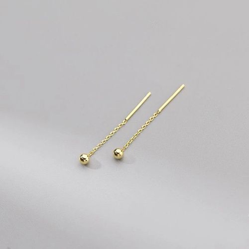 Boucles D'oreilles Pendantes En Or Rose Pour Femmes, Ligne D'oreille Longue, Enfileur De Piercing En Cristal, Accessoires De Bijoux, Document Zcomprend