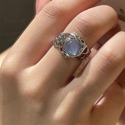 Bagues Romantiques Avec Ailes D'ange Et De Démon Pour Homme Et Femme, Anneau De Couple Avec Ouverture Réglable, Pierre De Lune, Bijoux De Ix, Mode Gothique