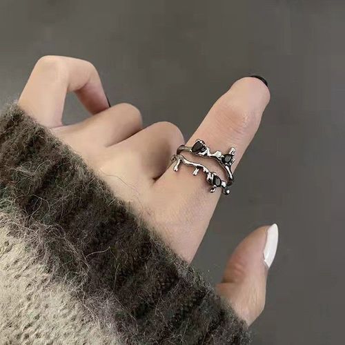 Bagues Romantiques Avec Ailes D'ange Et De Démon Pour Homme Et Femme, Anneau De Couple Avec Ouverture Réglable, Pierre De Lune, Bijoux De Ix, Mode Gothique