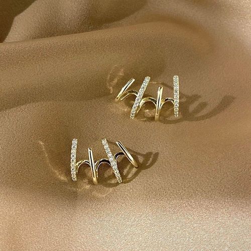Boucles D'oreilles Punk En Métal Doré, Croix Blanche, Cercle, Accessoires D'oreilles, Bijoux, Nouvelle Collection