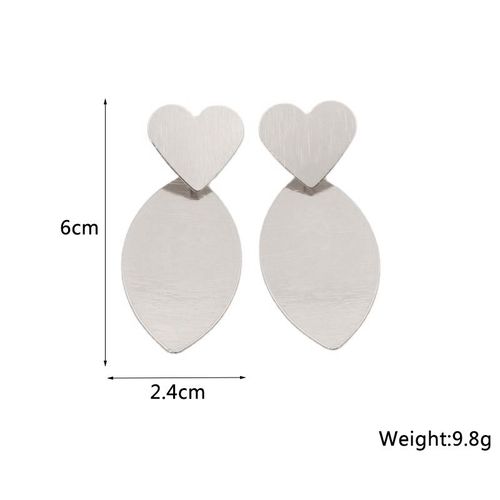 Boucles D'oreilles Pendantes En Métal Doré Pour Femmes, Boucles D'oreilles Coeur, Haut Creux, Cuir Chevelu, Personnalité Punk, Bijoux D'oreille