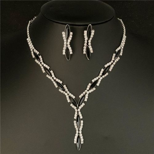 Ensemble De Bijoux De Mariage Marquise Rouge Brillant, Ensemble De Boucles D'oreilles Et Collier Ras Du Cou En Cristal, Strass, Accessoires De Mariée, Cadeau Pour Femmes