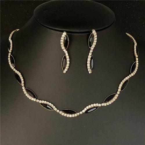 Ensemble De Bijoux De Mariage Marquise Rouge Brillant, Ensemble De Boucles D'oreilles Et Collier Ras Du Cou En Cristal, Strass, Accessoires De Mariée, Cadeau Pour Femmes