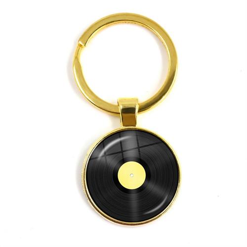 Chimround-Bijoux De Corps Plaqués Pour Hommes, Clé Jovinyl Record, Lp Dj, Rétro, Musique, Pendentif D'art, Porte-Clés Pour Hommes, Cadeau