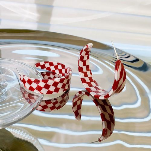 Boucles D'oreilles Créoles En Résine Transparente Pour Femmes Et Filles, Boucles D'oreilles Géométriques Irrégulières, Métal Acrylique, Bijoux De Fête, Nouveau, 2022
