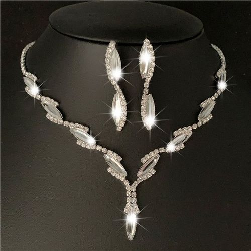 Ensemble De Bijoux De Mariage Pour Femmes, Plaqué Argent, Cristal Rouge Royal, Collier Long, Boucles D'oreilles, Livraison Directe