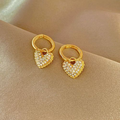 Petites Boucles D'oreilles En Forme De C¿Ur Pour Femmes Et Filles, Boucles D'oreilles Simples En Métal Huilé, Bijoux De Fête De Mariage, Cadeau De Mode, Rose Et Blanc, Mignon, Vente En Gros