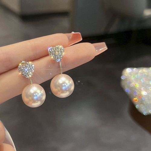 Petites Boucles D'oreilles En Forme De C¿Ur Pour Femmes Et Filles, Boucles D'oreilles Simples En Métal Huilé, Bijoux De Fête De Mariage, Cadeau De Mode, Rose Et Blanc, Mignon, Vente En Gros