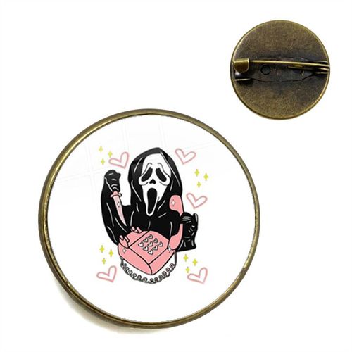 Broche De Téléphone Fait À La Main, Dôme En Verre, Cadran De Téléphone, Bijoux Classiques, Accessoires Pour Femmes Et Hommes, Souvenir De Festival