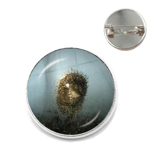 Broche Hérisson Dans Le Brouillard Pour Femmes Et Hommes, Broches Pour Nouveau Dôme En Verre Rond, Animal Mignon, Bijoux En Métal, Cadeau, Livraison Directe