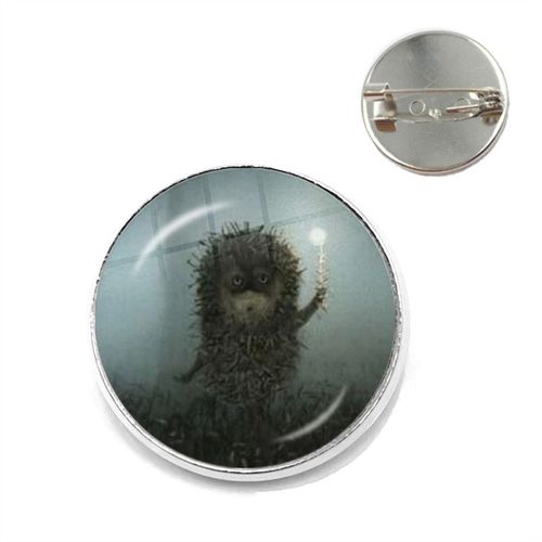 Broche Hérisson Dans Le Brouillard Pour Femmes Et Hommes, Broches Pour Nouveau Dôme En Verre Rond, Animal Mignon, Bijoux En Métal, Cadeau, Livraison Directe