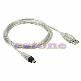 Câbles USB FireWire, USB mâle vers Firewire IEEE 1394 câble mâle 4 broches  Câble adaptateur pour DCR-TRV75E DV - 1,8 m