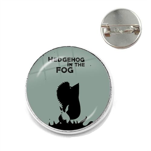 Broche Hérisson Dans Le Brouillard Pour Femmes Et Hommes, Broches Pour Nouveau Dôme En Verre Rond, Animal Mignon, Bijoux En Métal, Cadeau, Livraison Directe