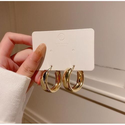 Boucles D'oreilles En Métal Chimfresh Pour Femme, Interrupteur Cuir Oral Elu Gris Doux, Bijoux À La Mode, Nouvelle Collection Coréenne 2022