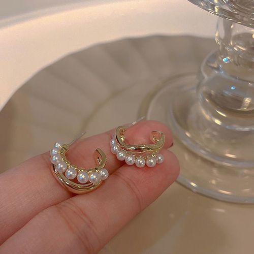 Boucles D'oreilles En Métal Chimfresh Pour Femme, Interrupteur Cuir Oral Elu Gris Doux, Bijoux À La Mode, Nouvelle Collection Coréenne 2022