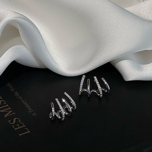 Boucles D'oreilles En Métal Chimfresh Pour Femme, Interrupteur Cuir Oral Elu Gris Doux, Bijoux À La Mode, Nouvelle Collection Coréenne 2022