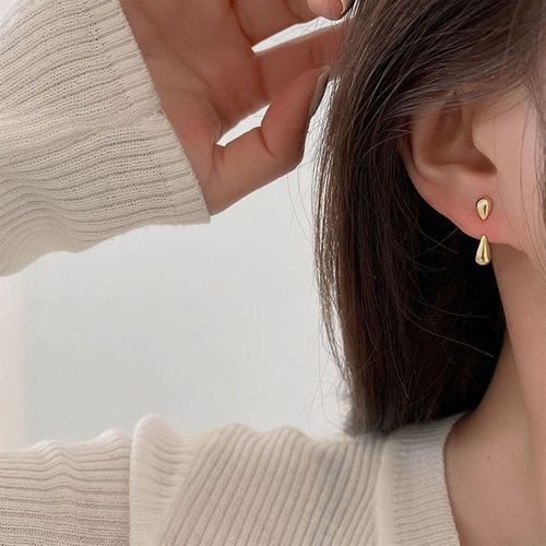 Boucles D'oreilles En Métal Chimfresh Pour Femme, Interrupteur Cuir Oral Elu Gris Doux, Bijoux À La Mode, Nouvelle Collection Coréenne 2022