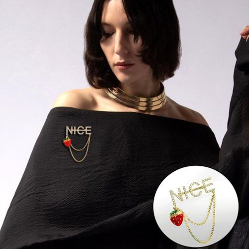 Broche De Noël Avec Lettres De Bonjour Pour Femmes, Jolie Épingle En Cristal, Cadeau Pour Petite Amie, Accessoires Bijoux