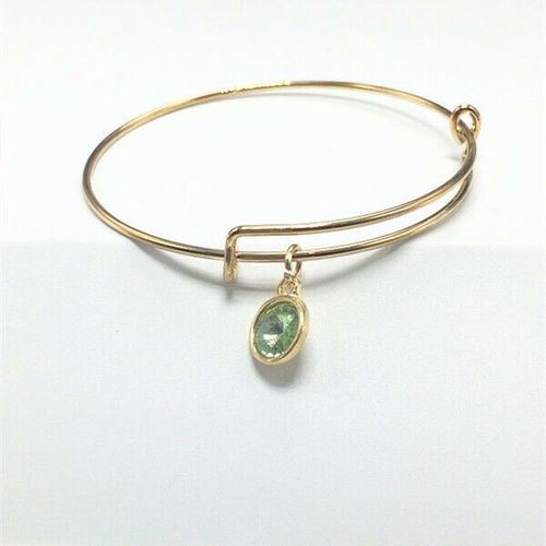 Bracelet Avec Pendentif Pour Femme, Breloque En Fil Extensible, Bleu Lac, Couleur Or