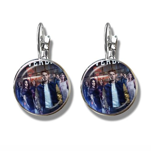 Boucles D'oreilles Serpents South Side Pour Femme, Motif Vipère, Cabochon En Verre, Charme, Crochet Français, Tv Riverdale, Gérjewelry, 12mm