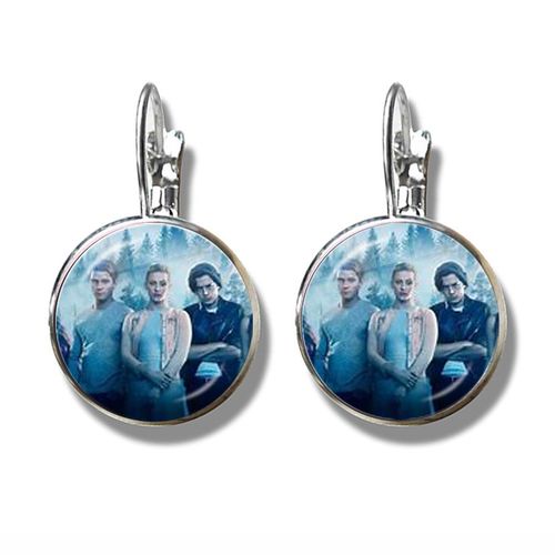 Boucles D'oreilles Serpents South Side Pour Femme, Motif Vipère, Cabochon En Verre, Charme, Crochet Français, Tv Riverdale, Gérjewelry, 12mm