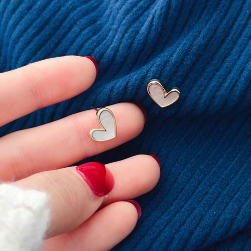 Boucles D'oreilles Asymétriques Pour Femmes, Mignon N¿Ud Papillon Noir, Boucles D'oreilles En Forme De C¿Ur, Accessoires En Strass